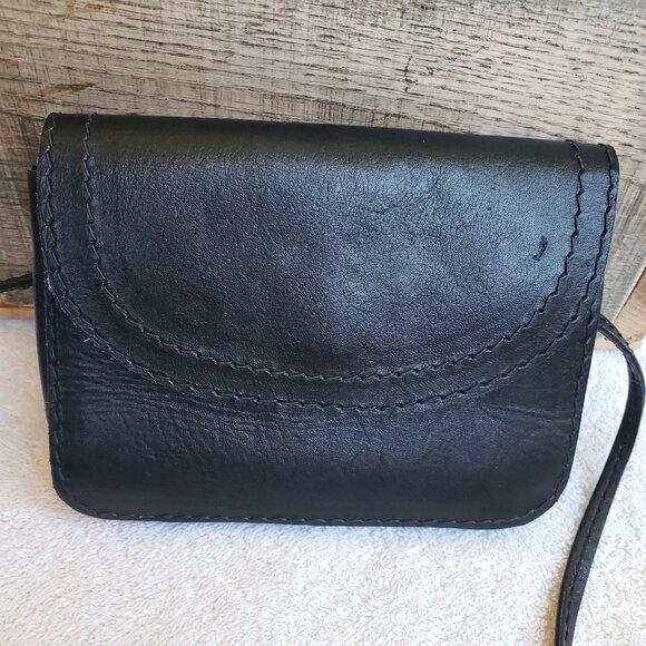 💕Mini Black Leather Crossbody💕 - Picture 1 of 16